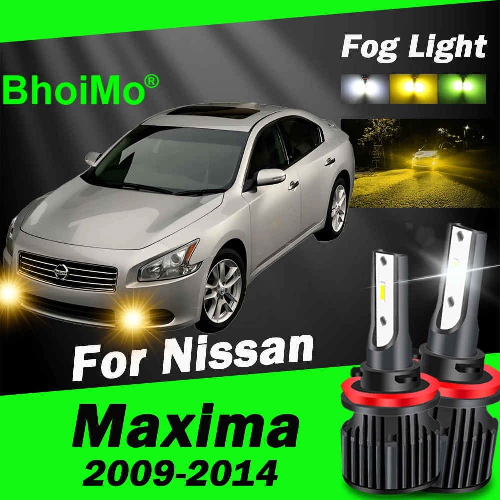 

BhoiMo Front Fog Light Lamp For Nissan Maxima 2009 2014 Led Bulb 2010 2011 2012 2013