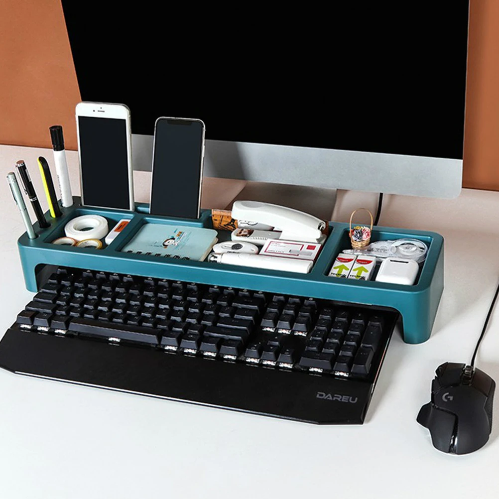 

Keyboard Shelf ABS Material and Safe Multifunctional Supporting Shelf for Home Office Memo Phone Black