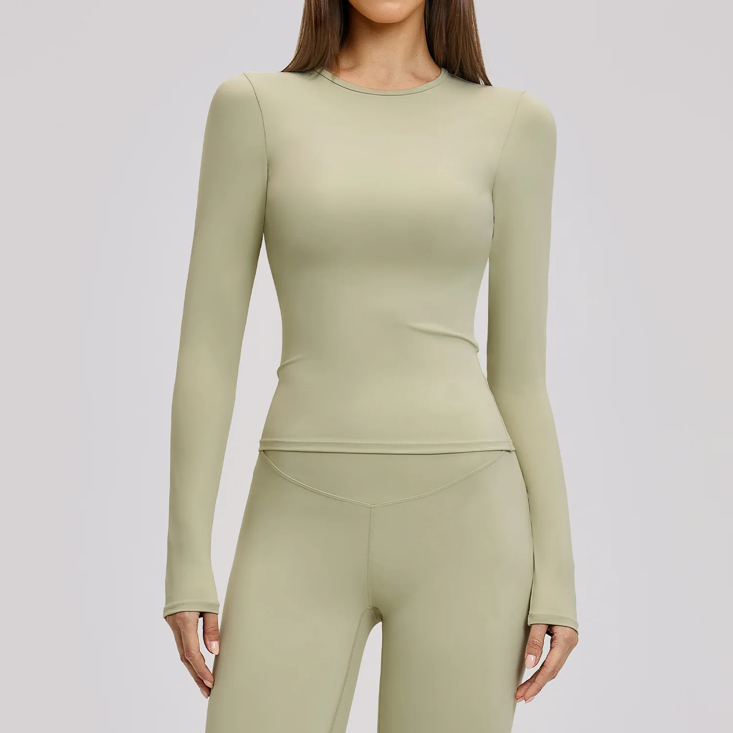 JUREN Sports Long Sleeve Shirt Quick Dry Yoga Clothes Gym Top Women Breathable Fitness Tops Yoga Shirt Women Workout Top Female