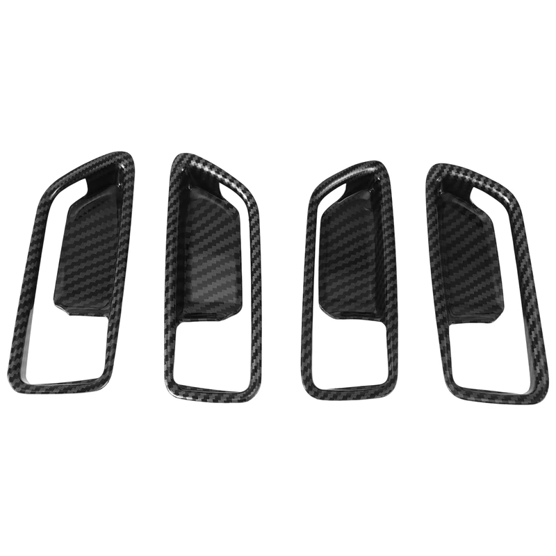 1 Set New Door Handle Button Decoration Sticker Fortoyota 20 Corolla Cross Interior Handle Carbon Fibre Refit