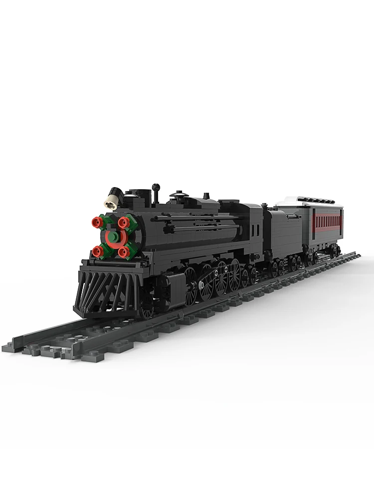 Polar Express MOC-Bausteine, Weihnachtszauberlokomotive, Feiertagsfilm-inspiriertes Zugset für Familien