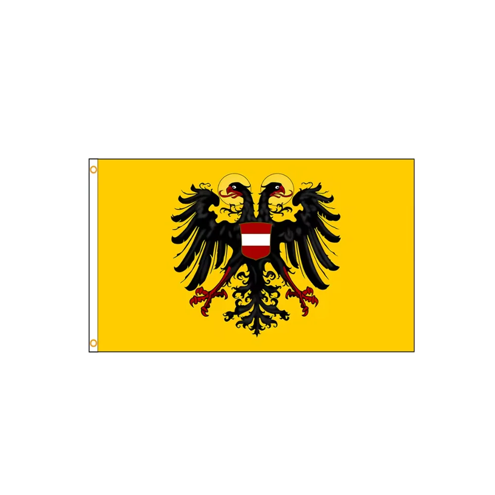 Holy Roman Empire Double Headed Eagle Flag With Austrian Shield 2x3ft 3x5ft Polyester Historical Banner Indoor Outdoor Decor
