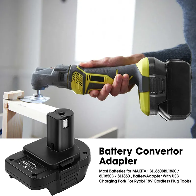 Bateria Adaptador para Converter Makita 18v Li-ion Bateria para Ryobi 18v um Mais Li-ion Bateria Substituição para Ryobi Ferramenta Uso Mt20rnl