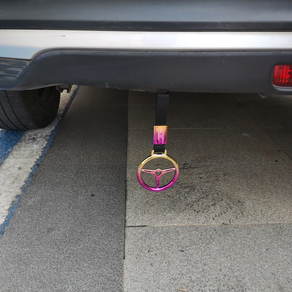 Kolorowe pasek holowniczy samochodowe Tsurikawa Ring Heart JDM uchwyt autobusu pasek na rękę stylizacja Drift pasek z amuletem akcesoria samochodowe — zdjęcie 6