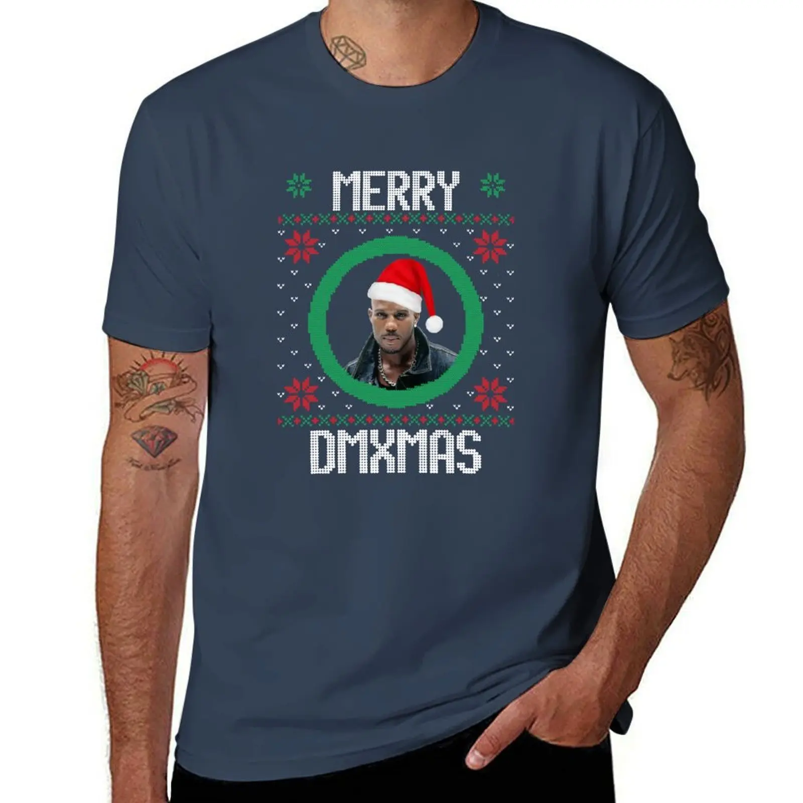

DMXMAS Merry T-Shirt Basic Tee Shirt for Everyday Outfit