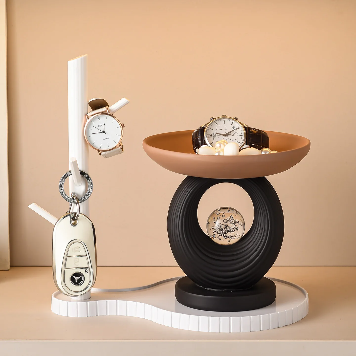 Light luxury and high-end sense come and go entrance key storage ornament home living room desktop shoe cabinet decoration