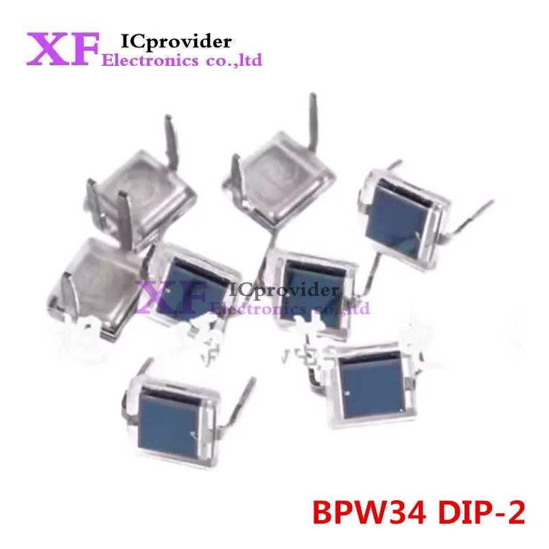 New Original 10Pcs BPW34 DIP-2 Photodiode BPW34 Silicon PIN photodiode infrared receiver tube  ICprovider