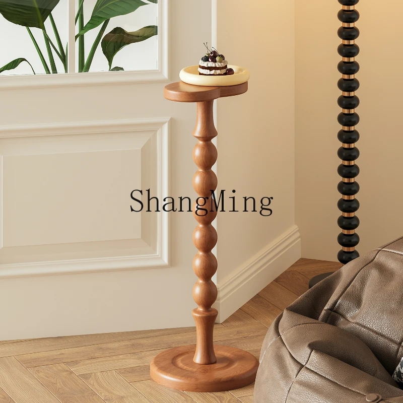 Mesa de centro SM Wind Gourd, mesa lateral para quarto, sala de estar, mesa redonda móvel, pequena mesa lateral