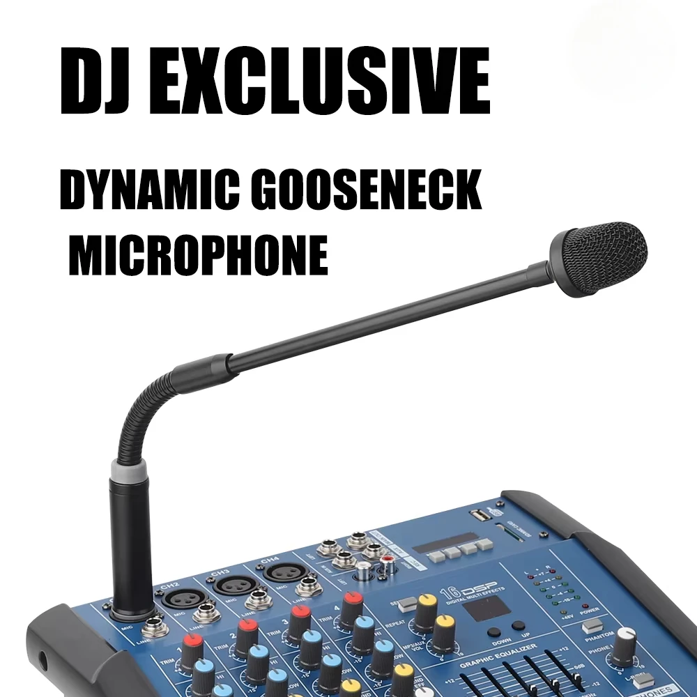 Gooseneck microphone DJ shouting mic DJ bar stage microphone table capacitor available for KTV conference training audio mixer