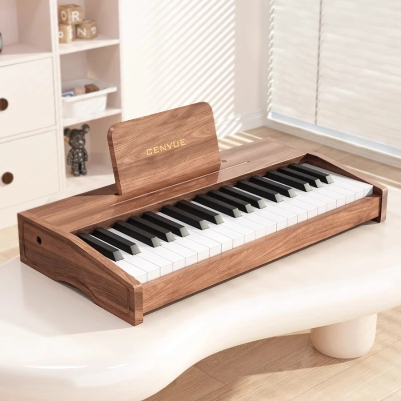 

Wooden Children's Piano Electronic Organ Introduction Boys and Girls Baby Baby Toddler Toy Gifts