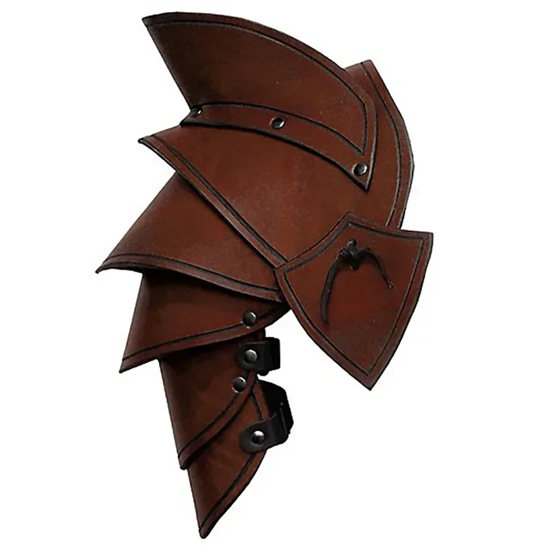 Pauldrons de cuero para Halloween, armadura Medieval de doble hombro, Spaulders, elfo, arquero, caballero, disfraz de Cosplay, accesorios Larp para mujer Me E