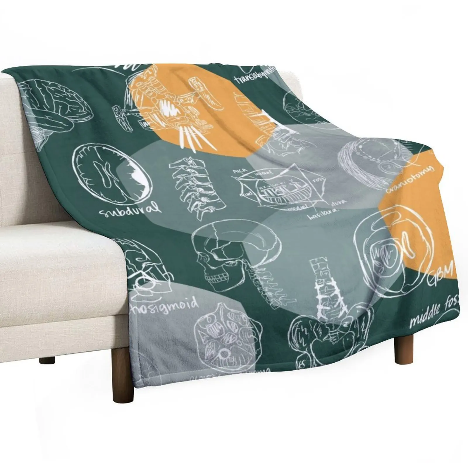 

Neurosurgery Sketches Throw Blanket heavy to sleep christmas gifts Flannel Luxury Thicken Blankets