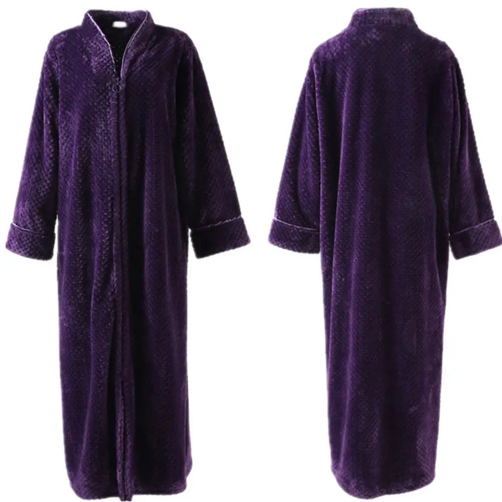 Winter Extra Long Men Bathrobe Plus Size Warm Coral Fleece Pajamas Women Men Bath Robe Bridesmaid Dressing Gown Wedding