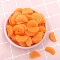 50pcs/lot Artificial Miniature Orange Petals Resin Cabochon Flatback Simulation Fruit DIY Scrapbooking Decoration Craft 12*20mm