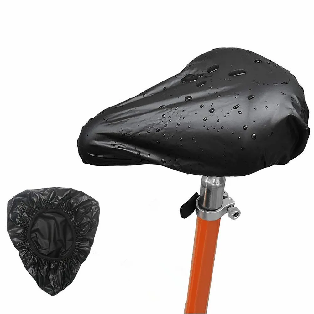 

4Pcs Waterproof Bike Saddle Cover Heavy Duty PVC Rain Protector for All Bikes Mountain Road Seats Elastic Fit Dry Clean