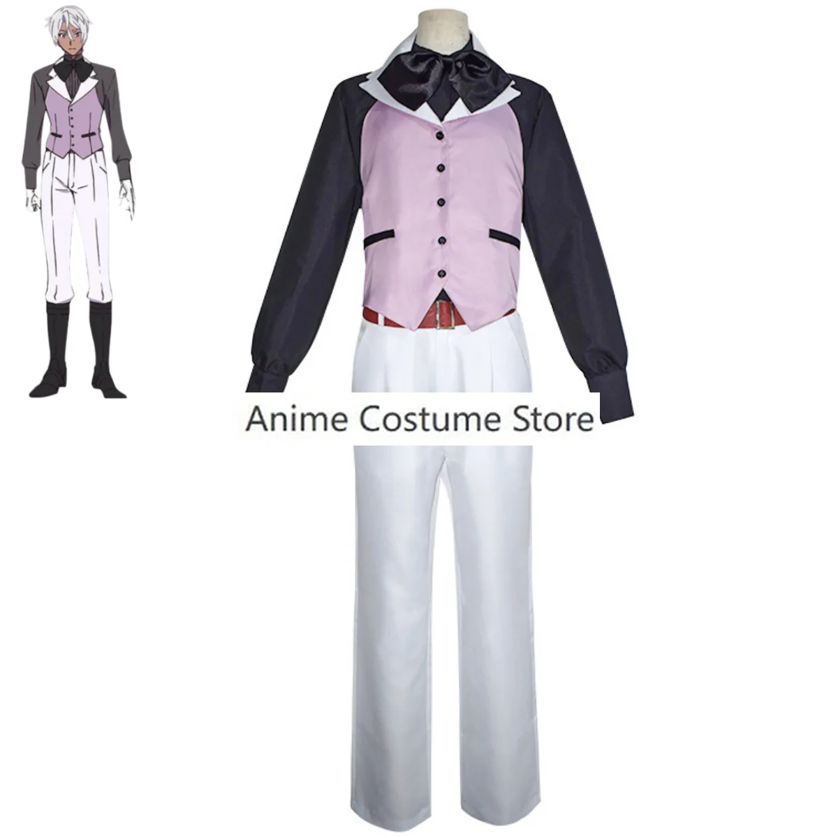 Anime The Case Study Of Vanitas Noe·Archiviste Cosplay Costume Waiter Work Clothes Jk Uniform Full Set Vest Wig Man Carnival Set