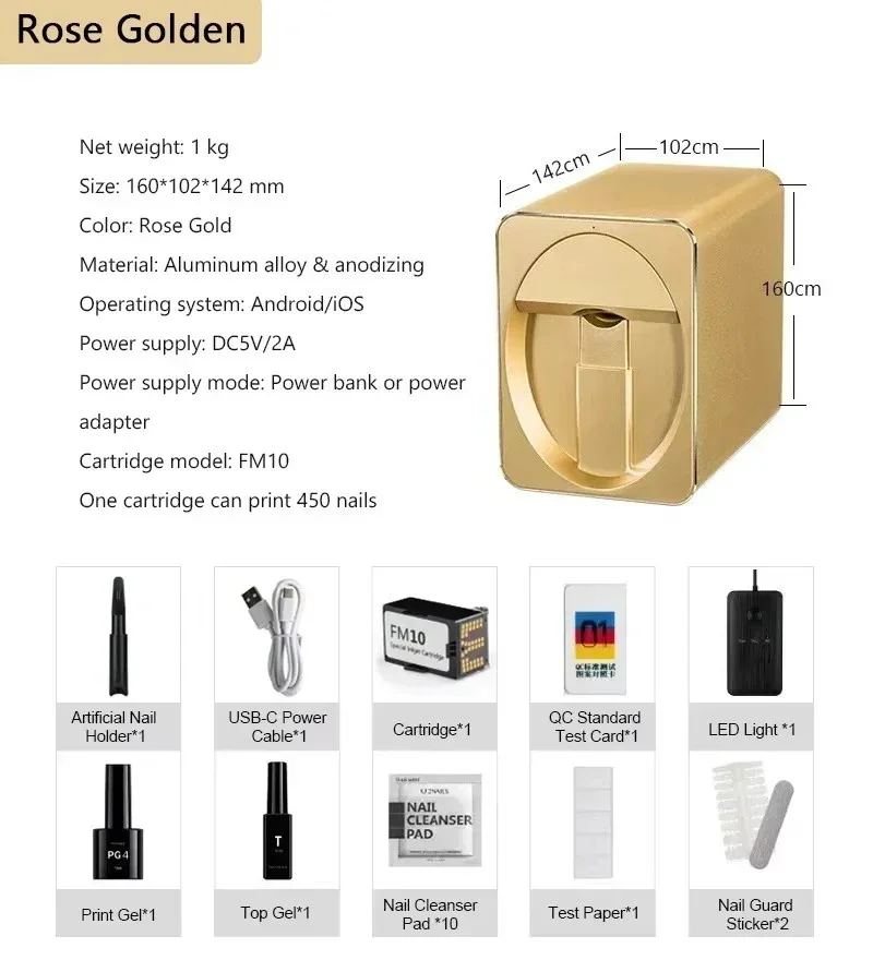 Hot sale 3d automat smart desktop nail printer set rob nail manicure machine quick manicure christmas nail art