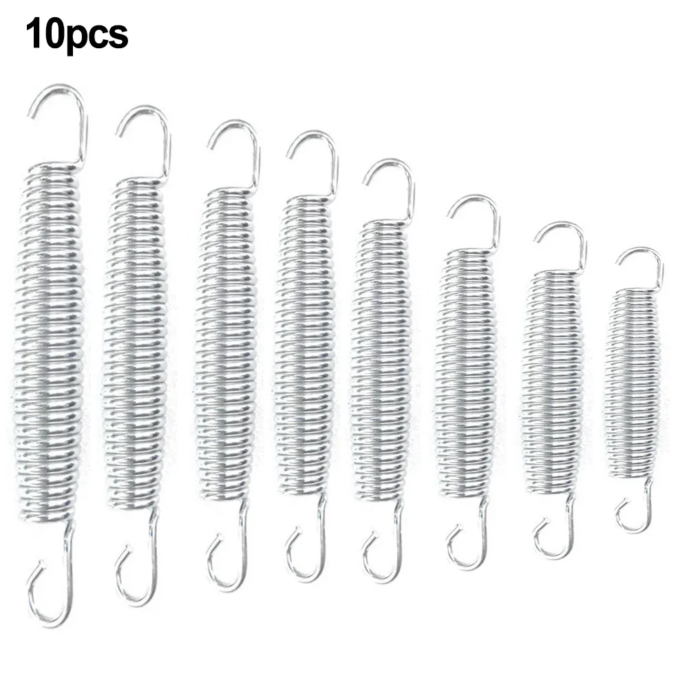 10Pcs Trampoline Springs Spring Springs Stainless Steel Trampoline Replacement Silver 10x Accessories Kit Parts