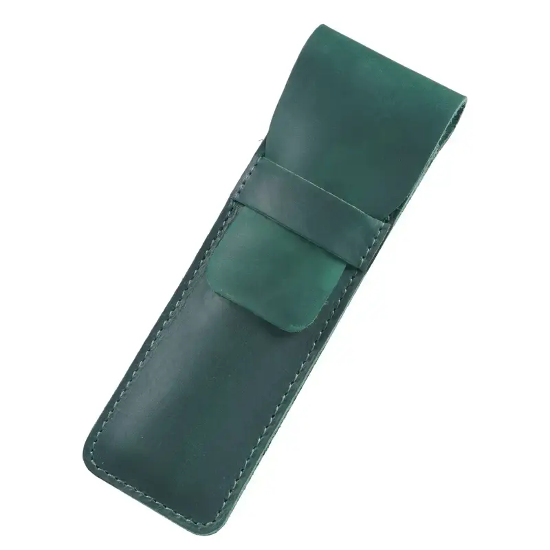 Handmade Genuine Leather Pencil Bag Cowhide Fountain Pen Case Holder Vintage Retro Style Accessories for Travel Journa - Image 11