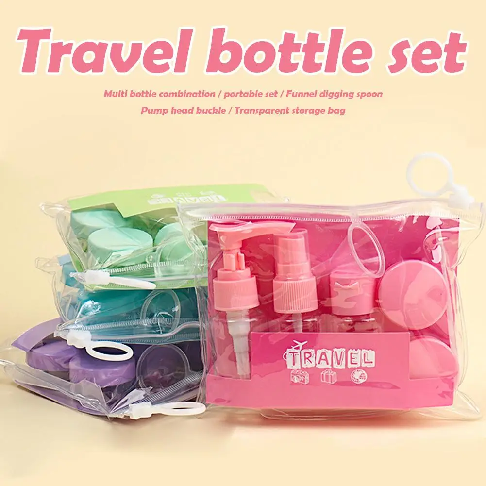 Travel Bottles Kit Leak Proof Portable Toiletry Containers Clear Travel Size Cosmetic Bottles For Lotion Shampoo Cream
