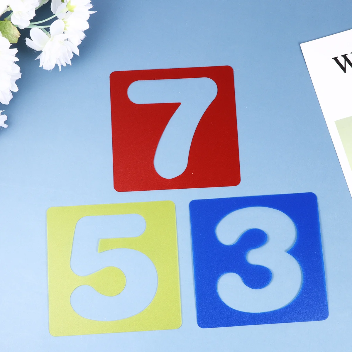 

1 Set Kids Alphabet Board Pp Material Doodle Tools Painting Template Number Drawing Board For Children Educational Art Supplies