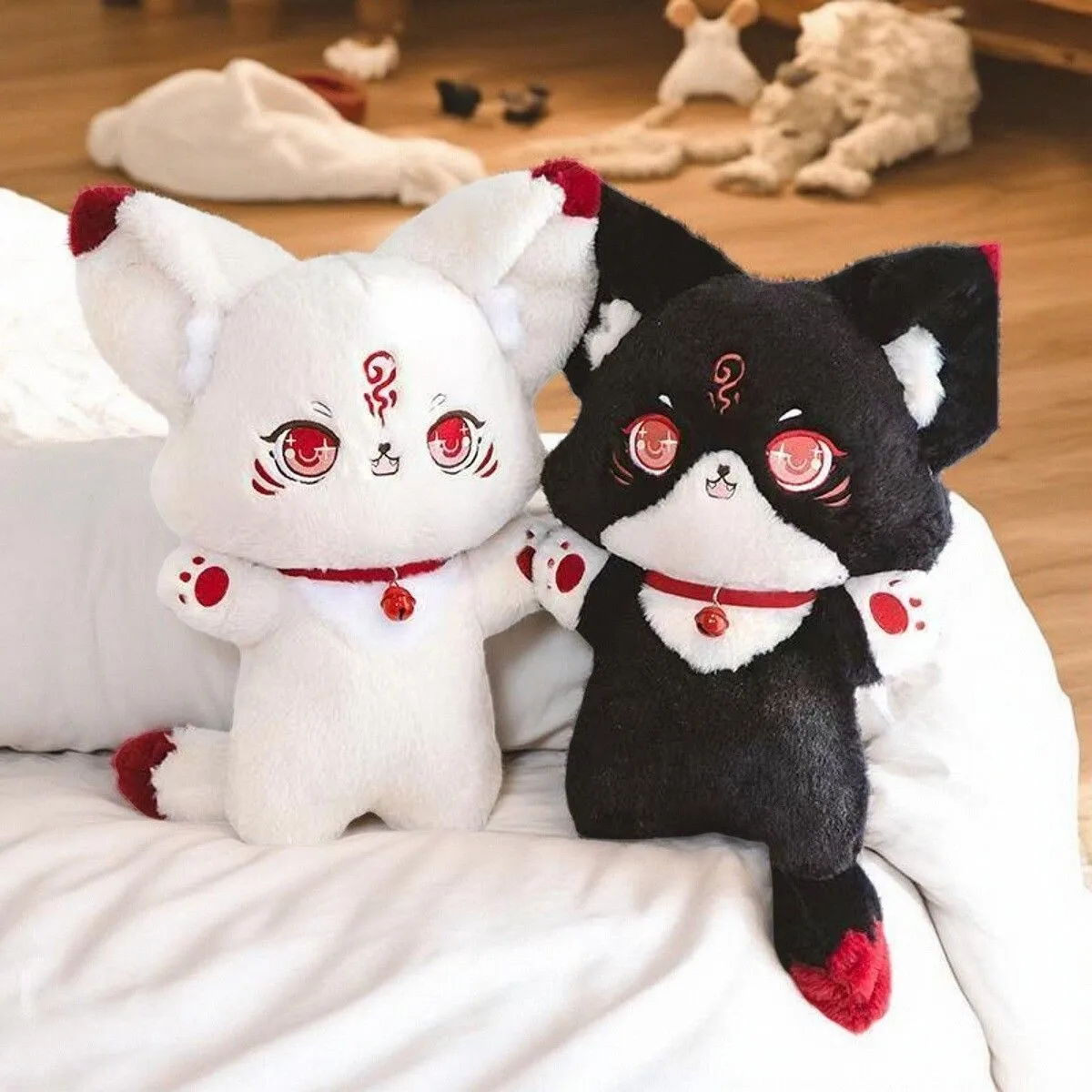 

40CM Stuffed Toys Fox Plush Doll Gift Kawaii Emotion Fox Plushies Doll Cute Fox Toys For Girl Kawaii Room Decor
