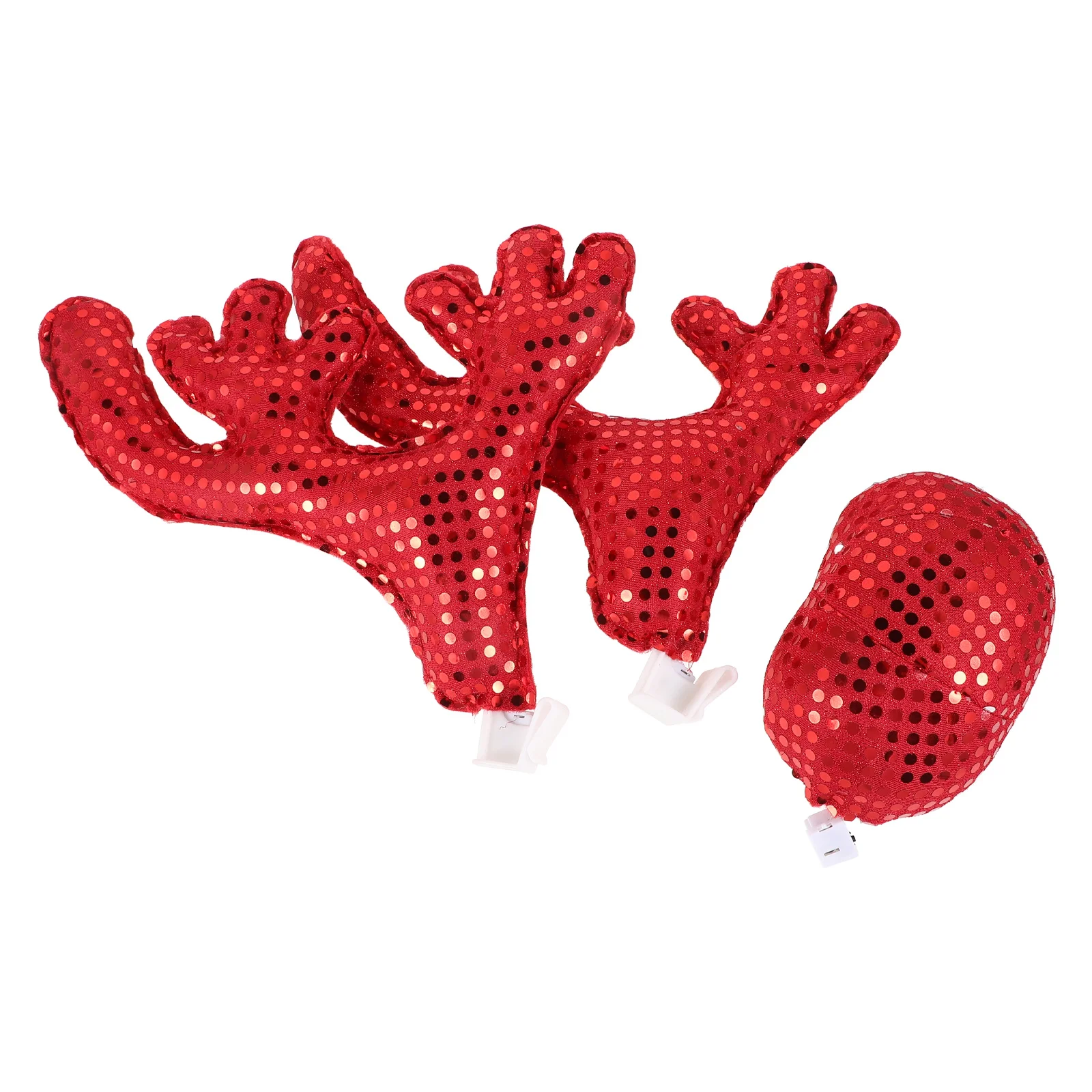 

1 set 1 Set Reindeer Decorations Shiny Sequin Automotive Exterior Accessories Christmas Holiday Window Trim Auto Costume Kit Car