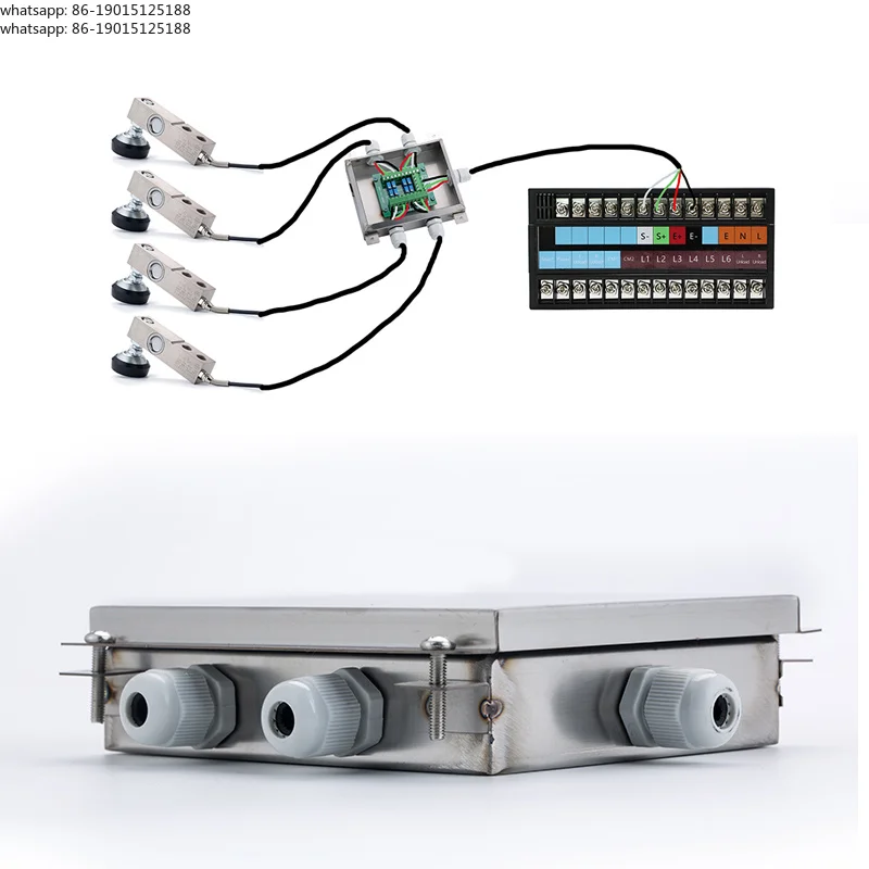 JXH Weight Bridge Truck Floor Die Casting Waterproof IP67 4/6/8/10 Line Weighing Scale Load Cell Junction Box