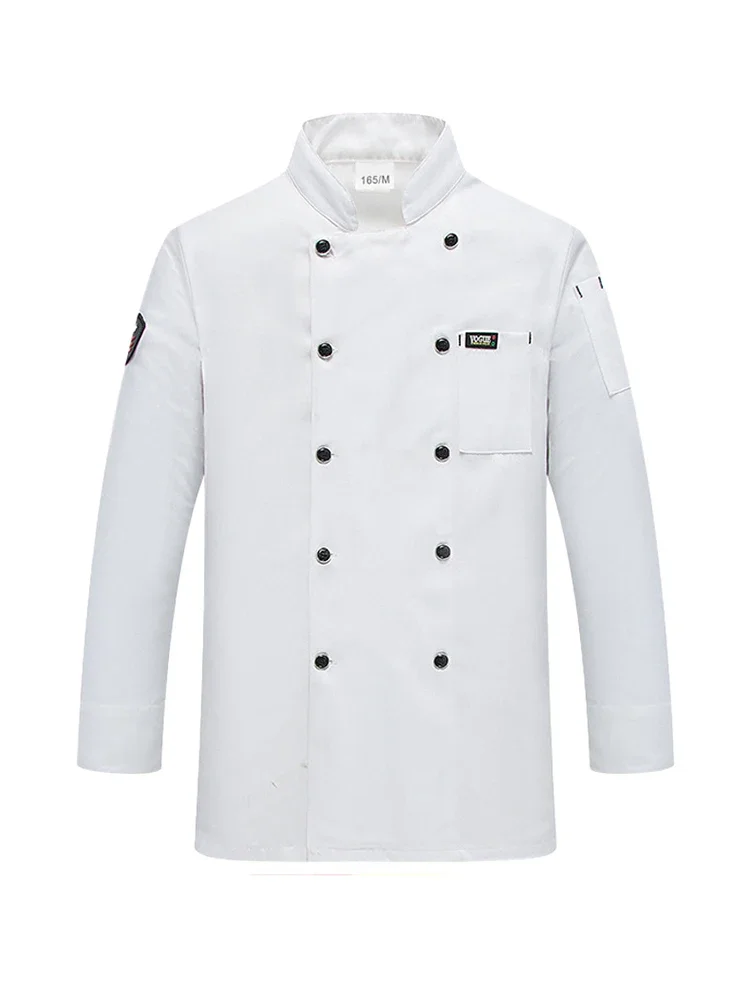 

Breathable Cook Clothes Chef Long Sleeve Coat Hotel Uniform Bakery Cooking Jacket Canteen Overalls Restaurant Shirt Costume