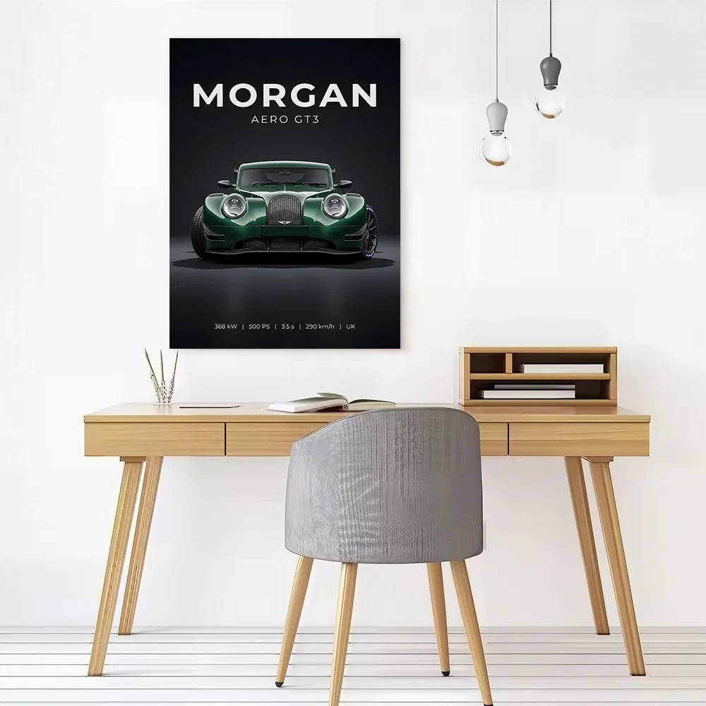 Morgan Aero GT3 Car Poster Canvas Wall Art Personalized Print Modern Painting Perfect Gift for Bedroom Gamer Decoration Pictures