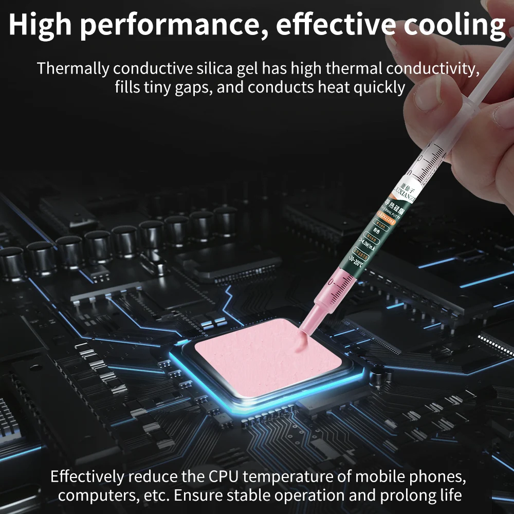 Imagem -03 - Luxianzi-composto Térmico Rosa para Telefone Colar de Silicone Processador Notebook Cpu Gpu Cooling Graxa Condutora Dissipador 100g 150g