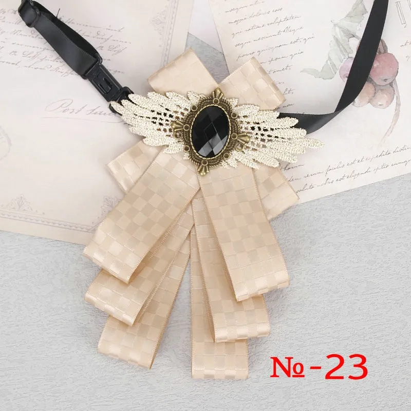 57 farben Wunderschöne Band Bowtie Schwarz Schmuck Metall Männer Hochzeit Party Schmetterling Weibliches Hemd Zubehör Damen Luxus Pin Fliege – Detail 29