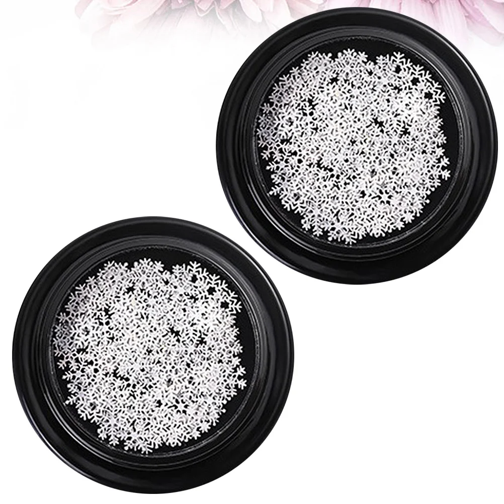 

2 шт., рождественские наклейки для ногтей со снежинками, белые шестиугольные рождественские елки, тонкий маникюр, сделай сам, украшение для дизайна ногтей для праздника