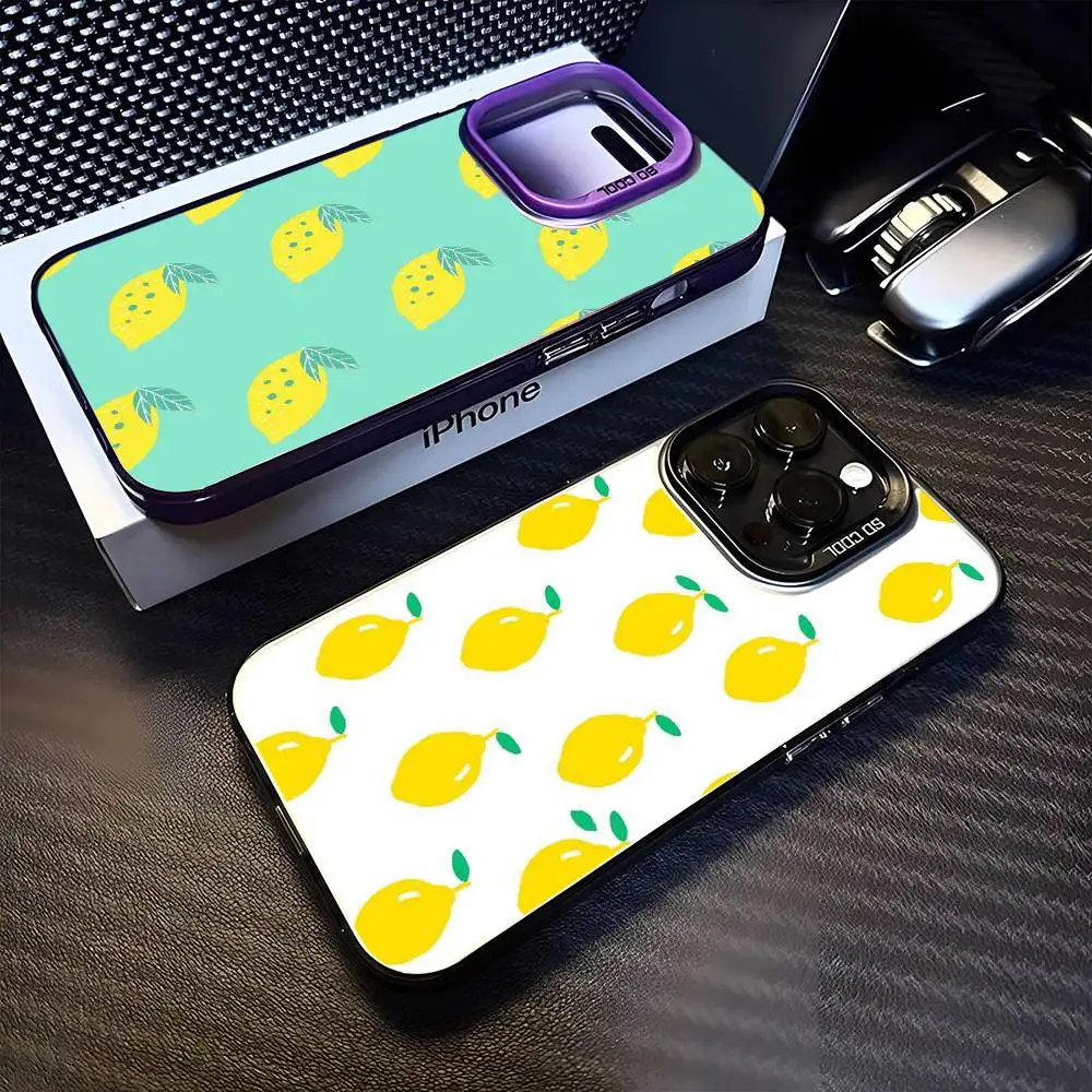 

Lemon Phone Case For iPhone17,16,15,14,13,12,11 Plus,Pro Max Purple Matte Shockproof Cover