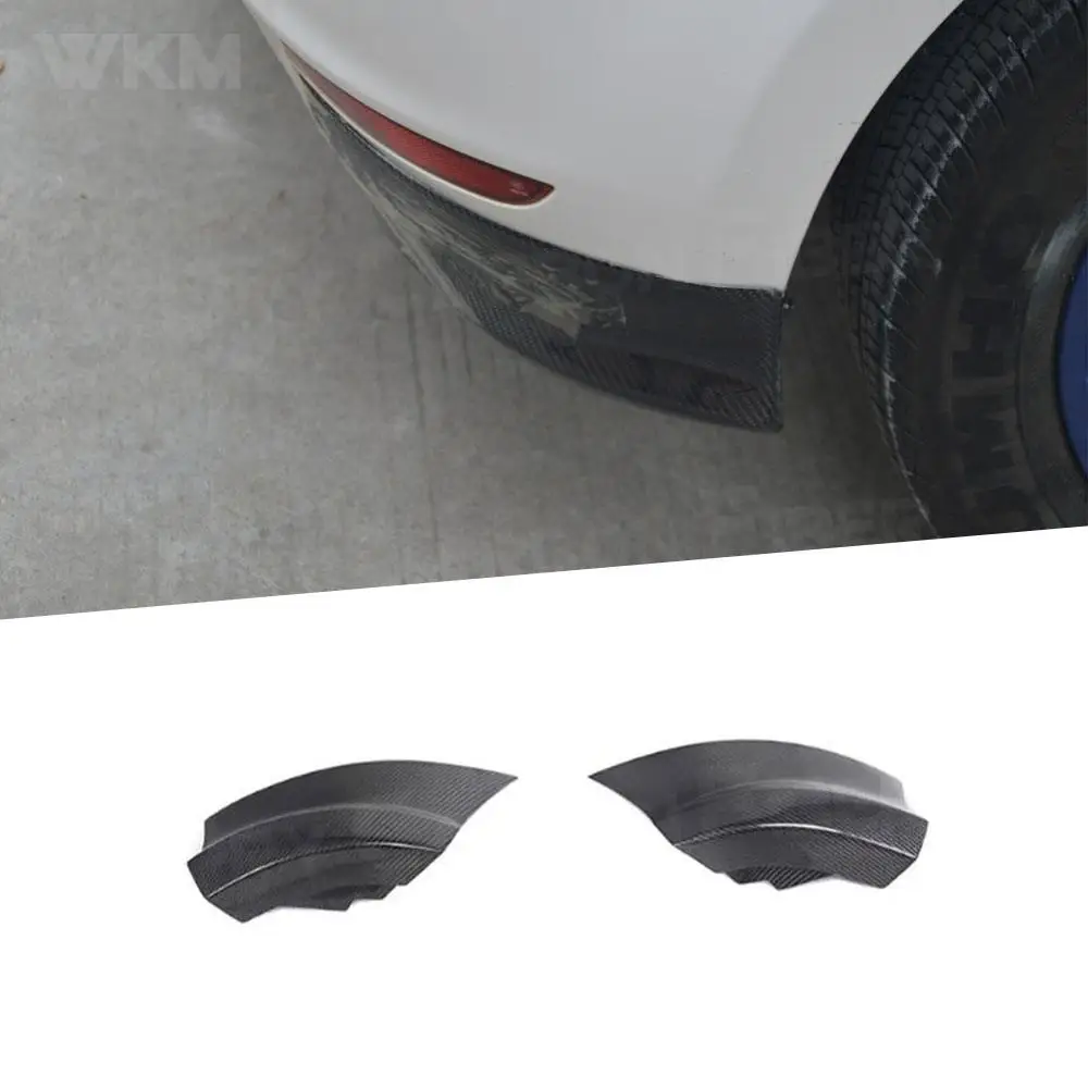 

2pcs For Volkswagen VW Golf 6 VI MK6 GTI 2010-2013 Rear Bumper Lip Splitters Spoiler Carbon Fiber FRP Side Bumper Flaps Aprons