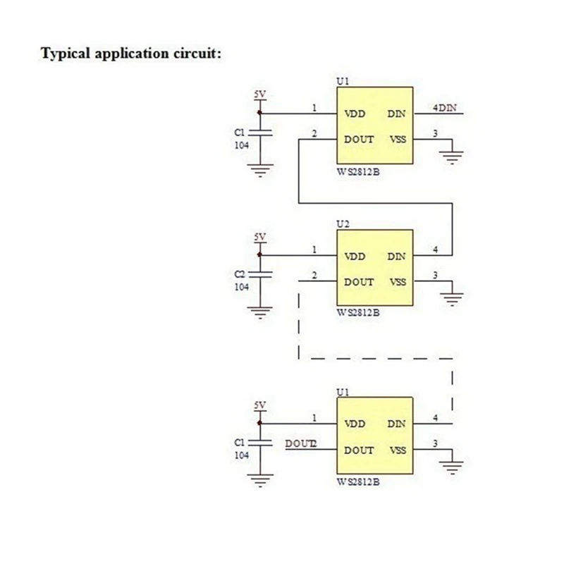 ABXF-500Pcs WS2812B (4 دبابيس) LED رقاقة 5050 RGB SMD النسخة البيضاء WS2812 بكسل رقمية قابلة للعنونة بشكل فردي DC5V