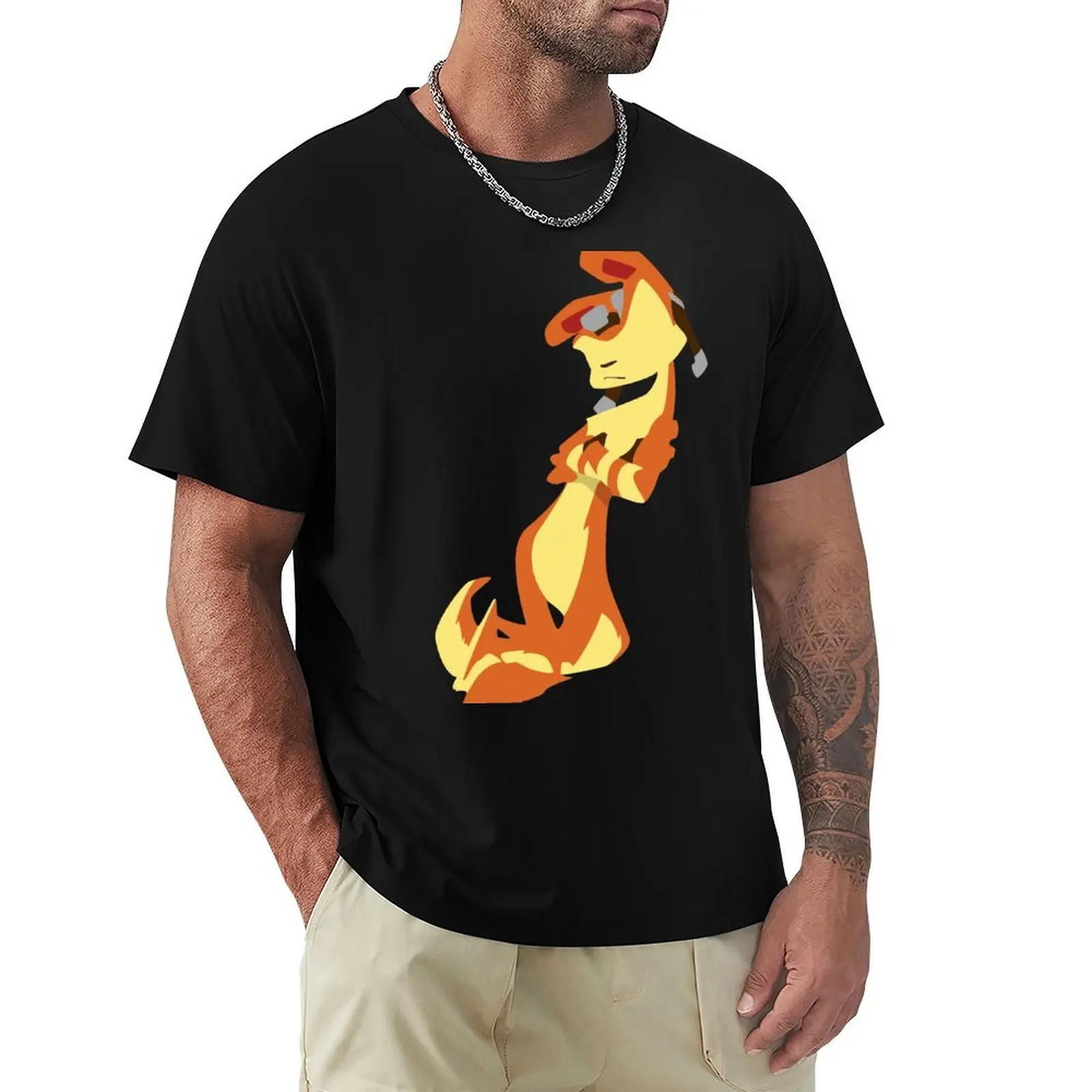 Camiseta Jak and Daxter-Daxter (variante sin ojos) Camiseta sencilla informal de manga corta