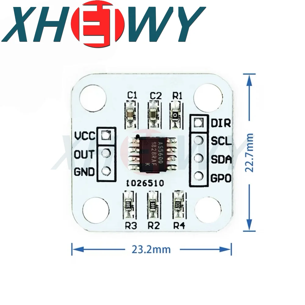 เครื่องเข้ารหัสแม่เหล็ก AS5600 12bit เซ็นเซอร์โมดูลวัดมุมเหนี่ยวนำแม่เหล็กความแม่นยำสูงสำหรับ aduino