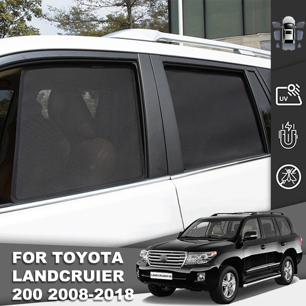 

Для Toyota Land Cruiser J200 2008-2021 Магнитный автомобильный солнцезащитный козырек переднее лобовое стекло занавеска боковое окно солнцезащитный козырек LandCruiser V8