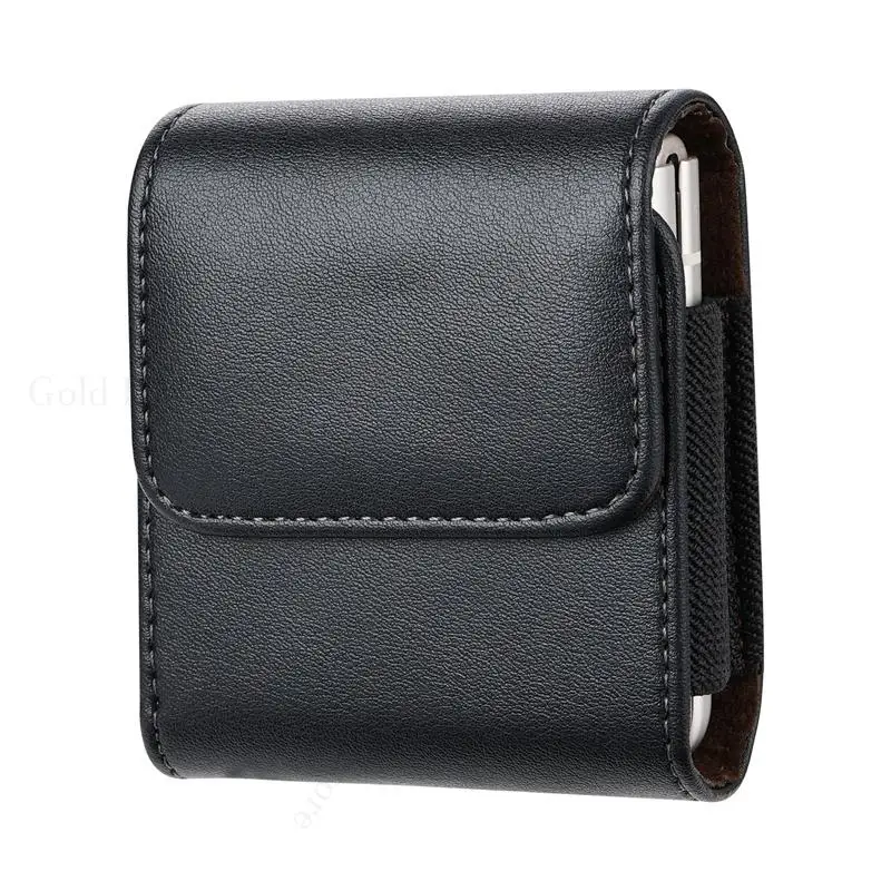

Leather Pouch Phone Case For Tecno Phantom V Flip2 5G 360° Belt Clip Waist Bag Holster Flip Cover For Phantom V Flip 2 AD11 Capa