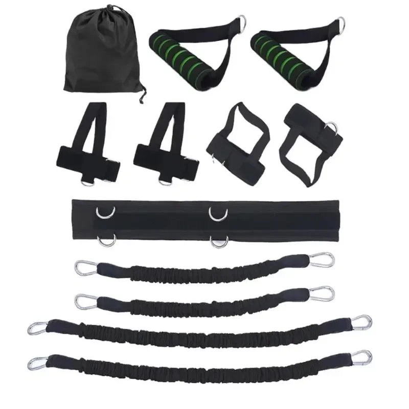 Resistance Pull Rope and Exercise Belt Set, Strength Agility Trainer for Boxing, Basketball, Stretching & Bounce Training