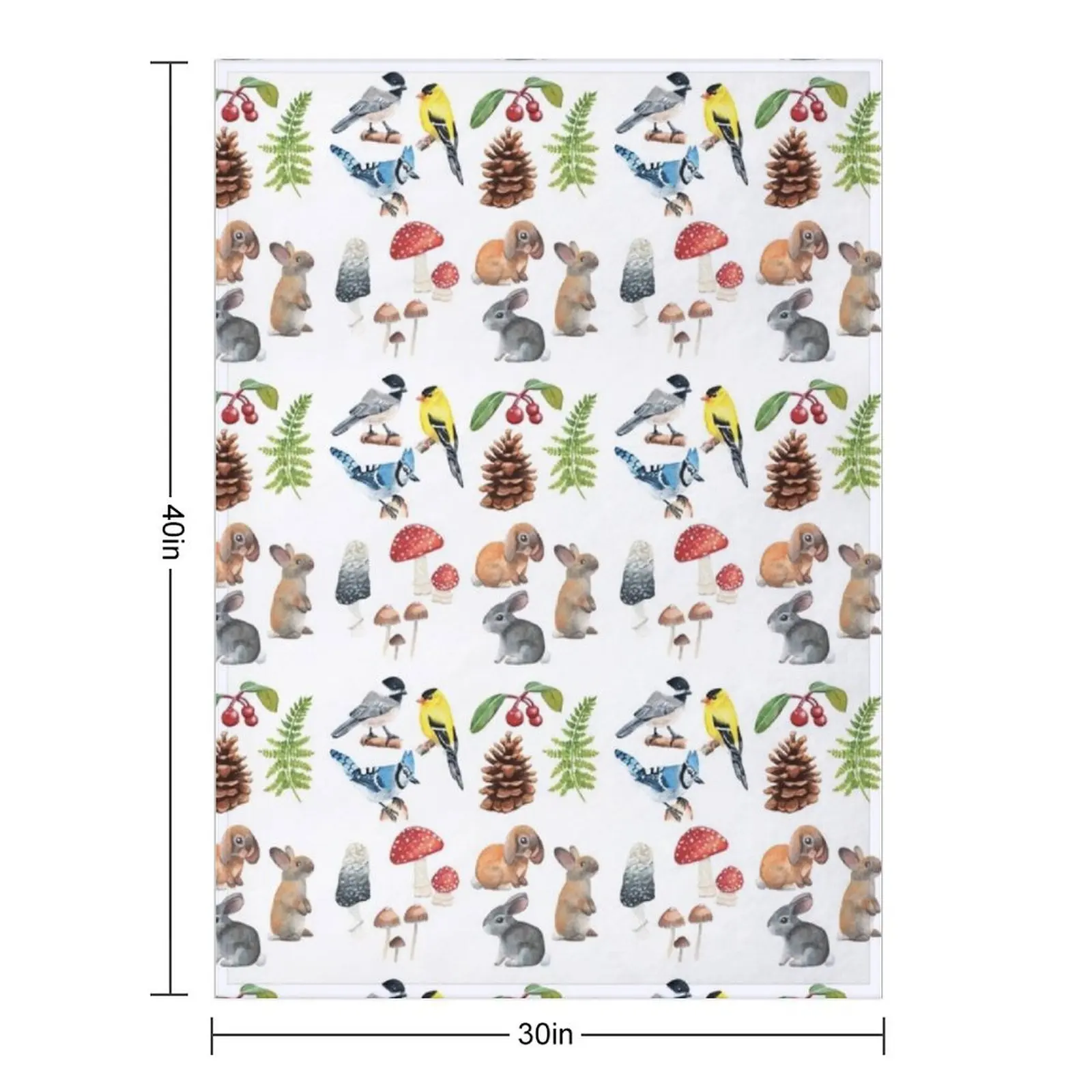 Woodland Flora and Fauna Throw Blanket wednesday for winter Luxury Thicken Personalized Gift Baby christmas decoration Blankets