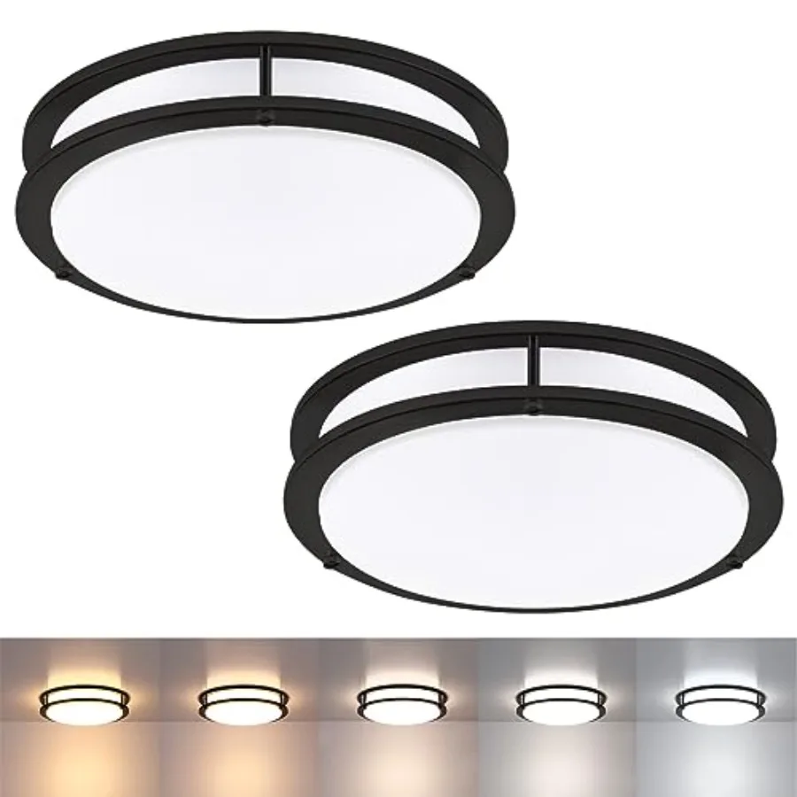 

Комплект из 2 потолочных светильников LED с регулируемой цветовой температурой (5CCT: 2700K/3000K/3500K/4000K/5000K), 23 Вт, CRI8, для спальни
