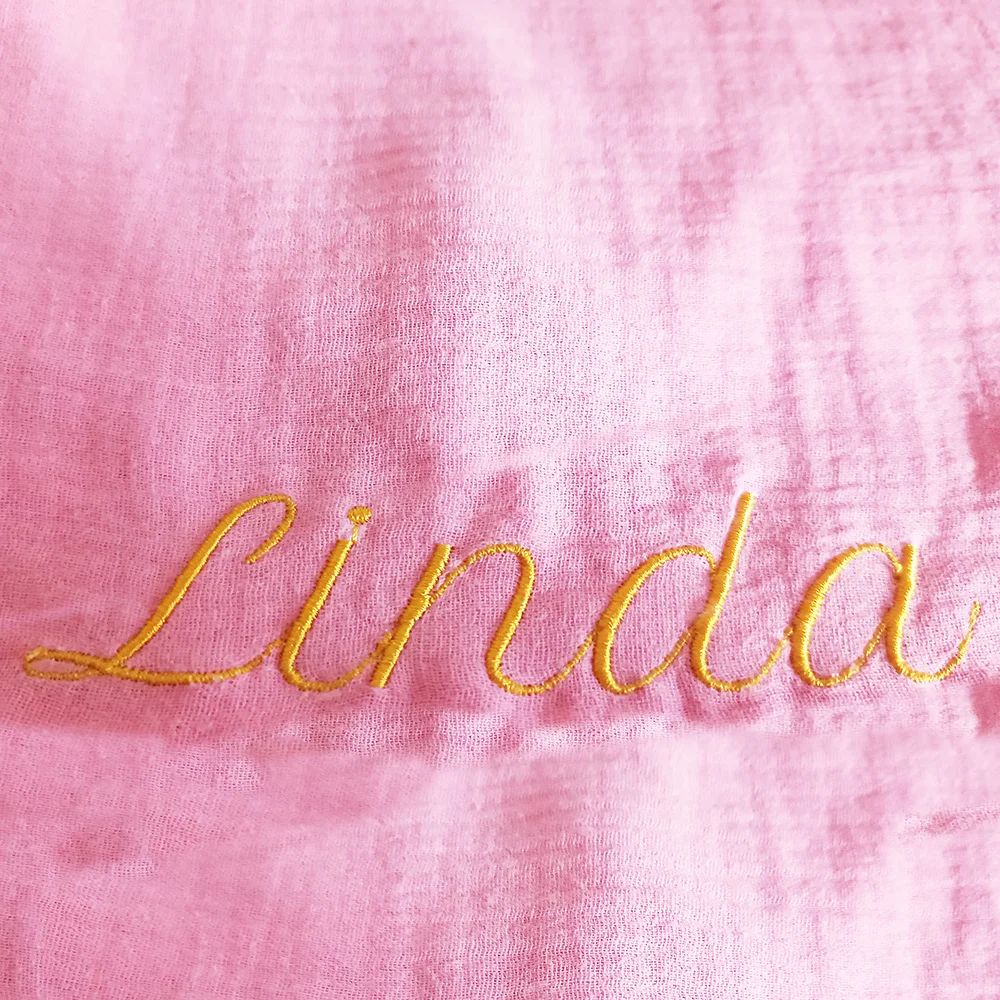 Name Personalized Embroidered Newborn Baby Blanket Muslin Personalised Baby Gift Swaddling Blanket Newborn Receiving Blanket