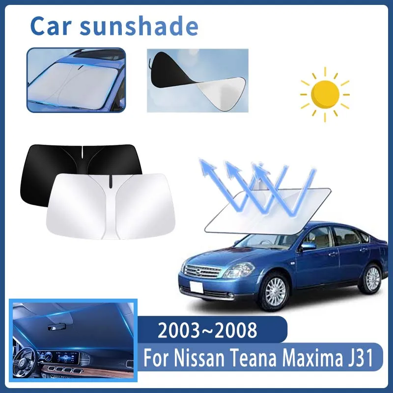 

Foldable Car Sun Visor For Nissan Teana Maxima J31 2003~2008 Front Windshield Sunshade Heat Insulation Summer Auto Accessories