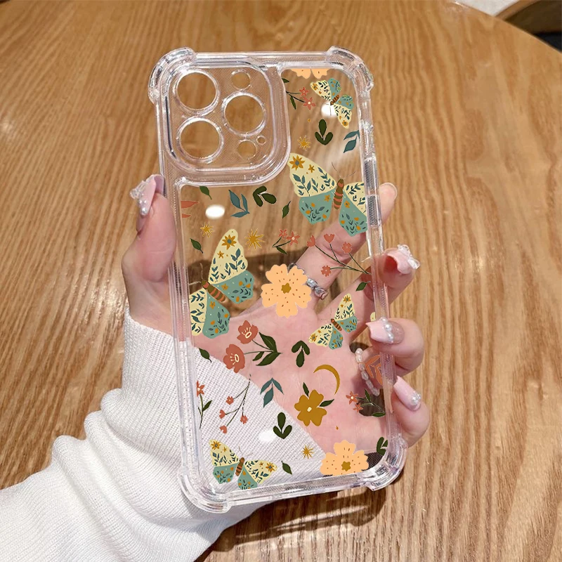 P ixel 8 Pro Spring Flowers Transparent Phone Case For Google Pixel 9Pro 8A 6A 6Pro 8Pro 9 7Pro 9ProXL 7A 6 8 7 Cover