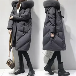 2024 Women's Winter Jacket Mid-long Hooded Parkas Women Casual Jackets Thicken Warm Cotton Coat Fashion Vest