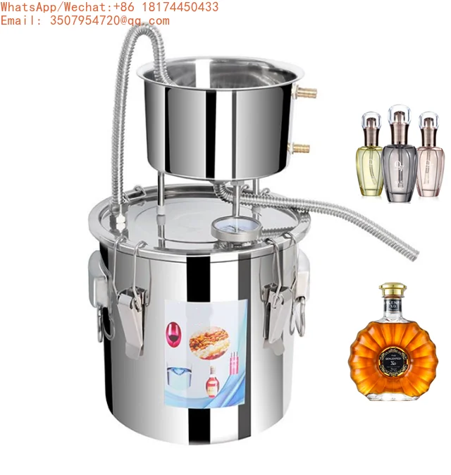 Home Brew Kit Steam Distillation Equipment For Wine Water Alcohol Hydrolat Distiller Essential Oil