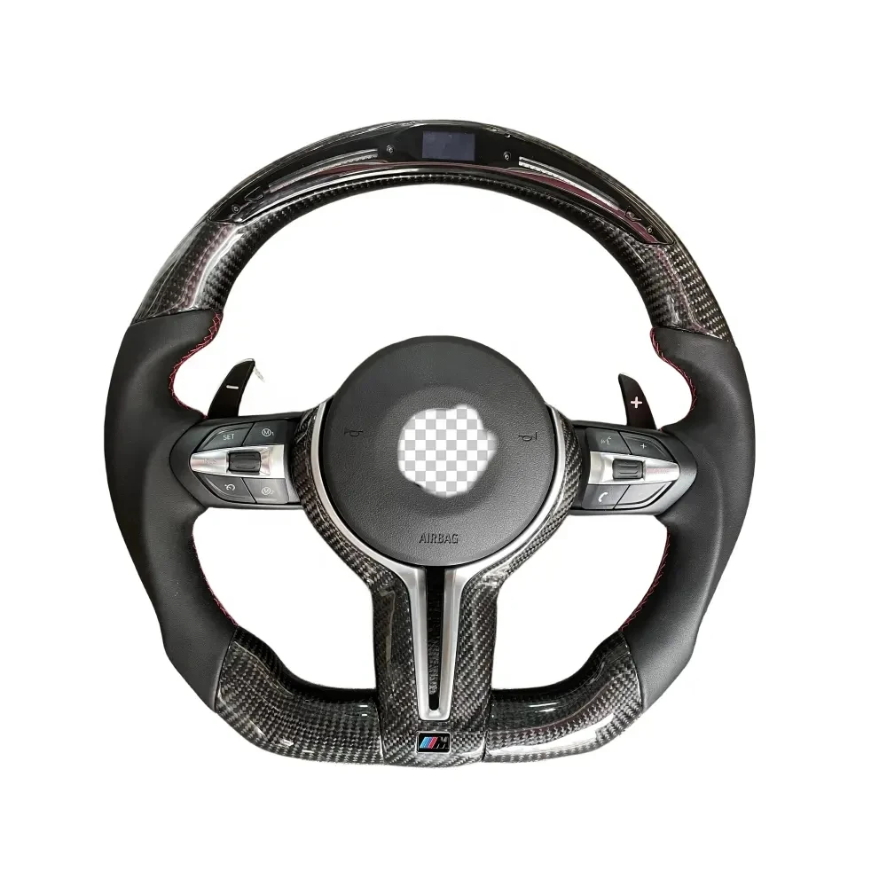 Customized Auto Parts Body Fits Carbon Fiber Black Steering Wheels For  F30 F35 F80 F15 F16 F25 M2 M3 M4