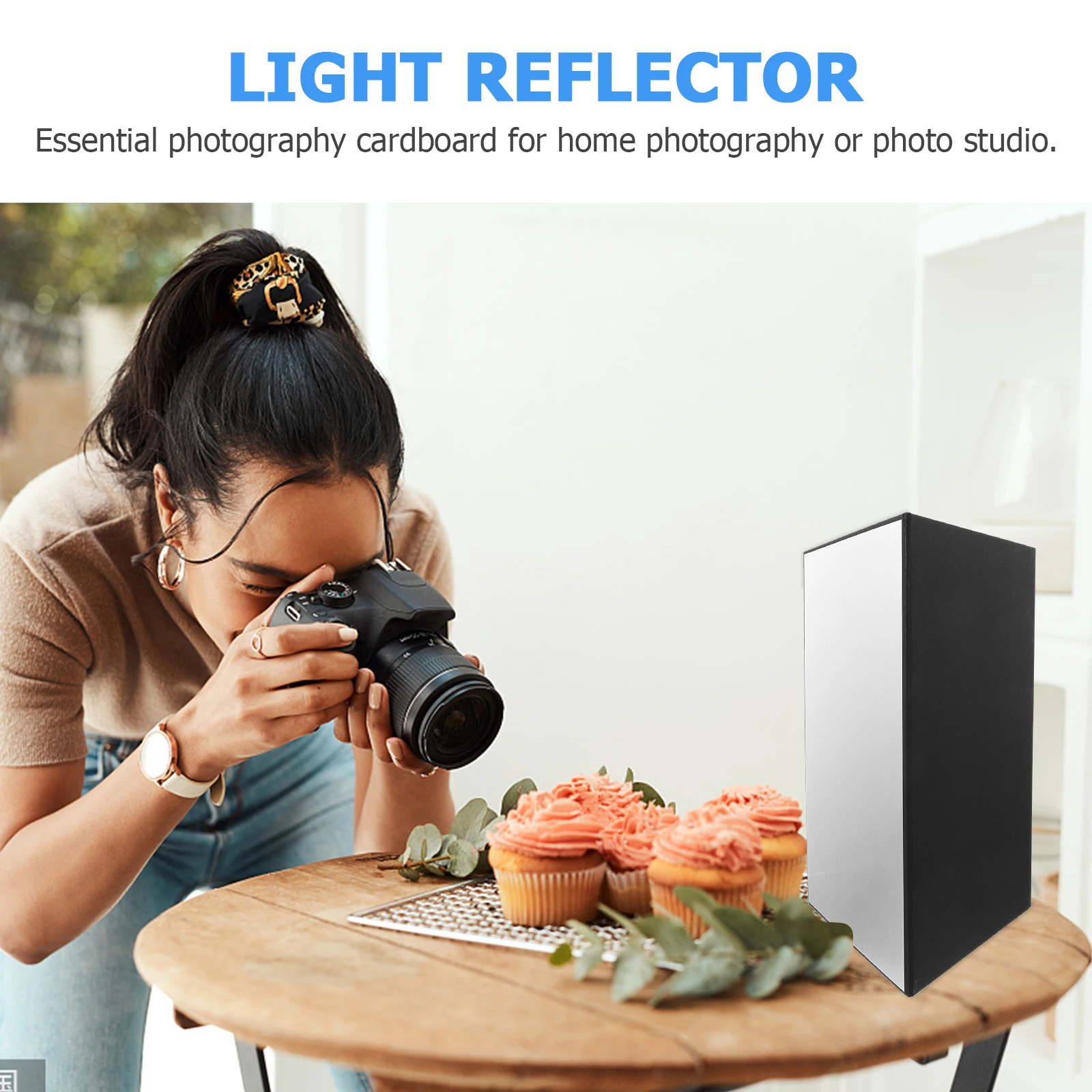 

A3 Foldable Photography Cardboard Light Reflector Double Sided 3 in 1 Design for Jewelry Cosmetics Food Still Life